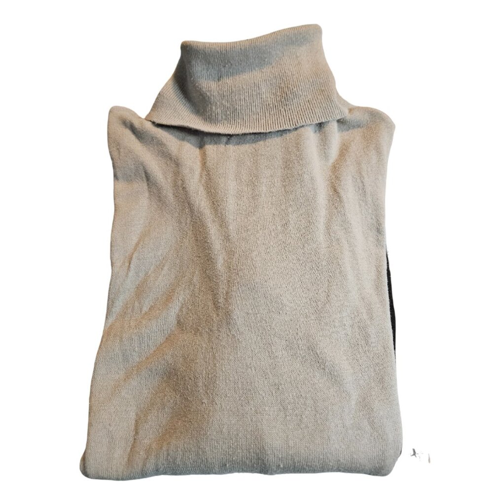J Jill Women's Size XS Long Sleeve Pullover Turtleneck Silk Blend Beige